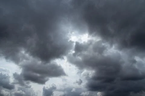 Cumulus clouds soaring high in the blue sky Stock Photos