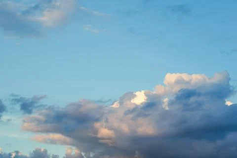 Cumulus Clouds at Sunset Fotos Stock