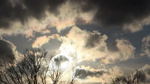 Cumulus clouds at sunset timelapse Stock Footage 188507707