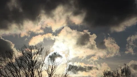Cumulus clouds at sunset timelapse Stock Footage 201643322