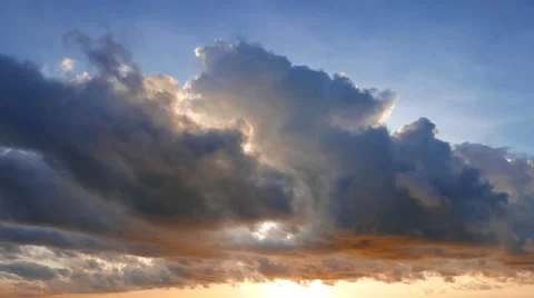 Cumulus Clouds Time Lapse (During Sunrise) 스톡 동영상 50727706