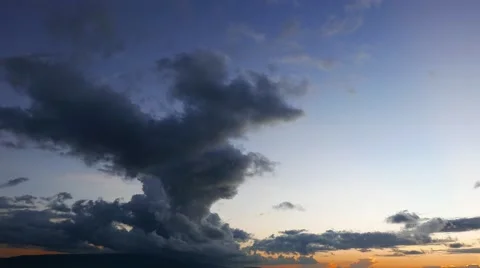 Cumulus Clouds Time Lapse (During Sunrise) Stock Footage 51477344