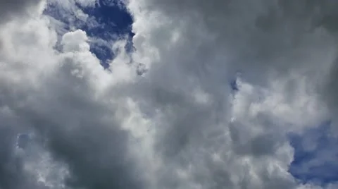 Cumulus Clouds Time Lapse Stock Footage 55257044