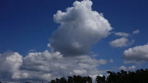 Cumulus Clouds In Timelapse Stock Footage 134277098