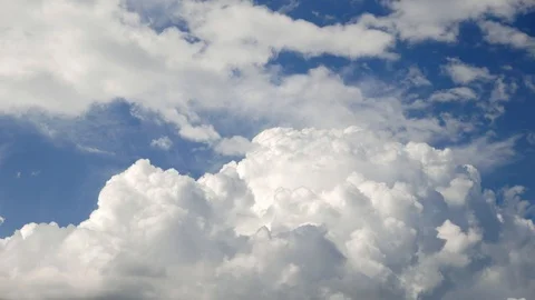 Cumulus Clouds transitioning to dark stormy clouds (time-lapse) Stock Footage 94786518