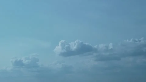 Cumulus Puffy Clouds in a Blue Azure Sky, Time Lapse. Cloud Cover, Fluffy Clouds Stock Footage 151285165