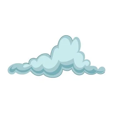 Cumulus rain cloud cartoon vector illustration イラスト素材