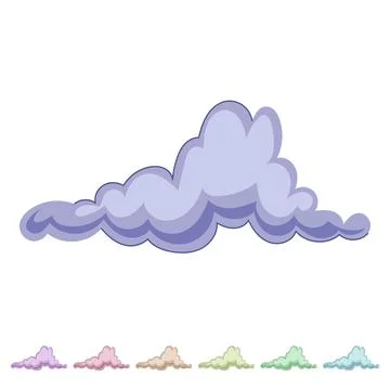 Cumulus rain cloud vector cartoon graphic Stock Illustration
