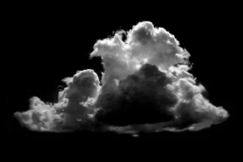 Cumulus realistic cloud Stock Illustration