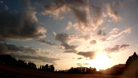 Cumulus Sunset Stock Footage 145043446