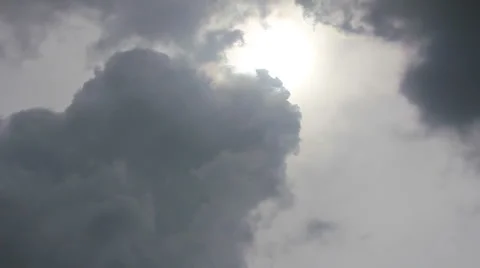 Cumulus transform to dark storm clouds Stockbeeldmateriaal 45641281