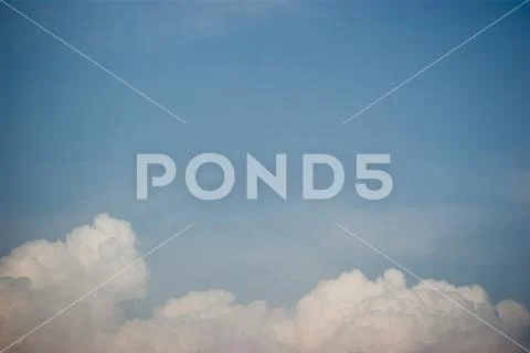 Cumulus type clouds up view. Stock Photos