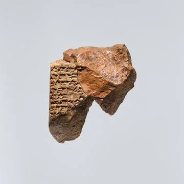 Cuneiform tablet: Atra-hasis, Babylonian flood myth ca. 7th6th century B.C... Stock Photos