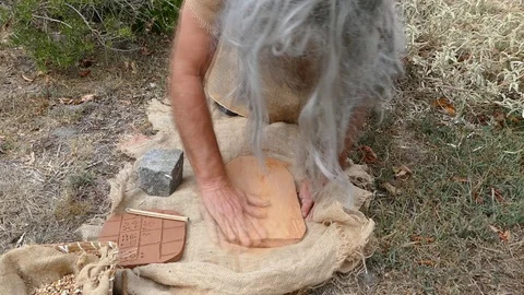 Cuneiform writing tablet 2 Video stock 97837810