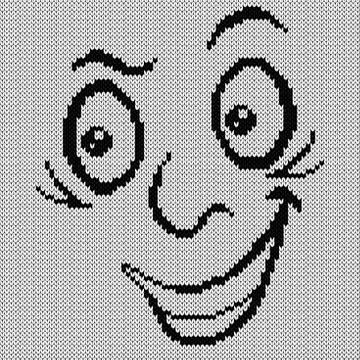 Cunning and smiling grimace Stock Illustration