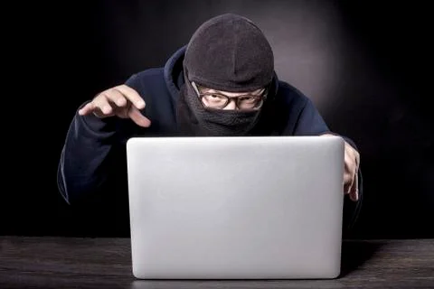 The cunning hacker Stock Photos
