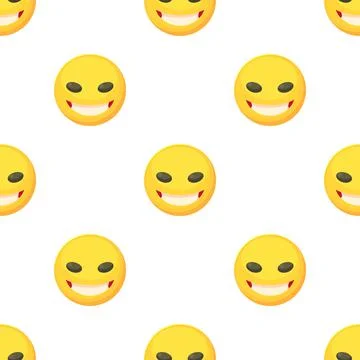 Cunning smiley pattern seamless vector Illustrazione stock