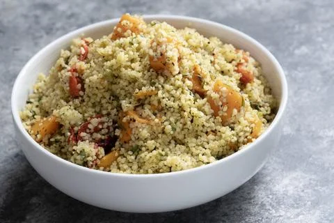 Cuoscous  pumpkin salad Stock Photos
