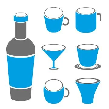 Cup and bottle Stock Illustration