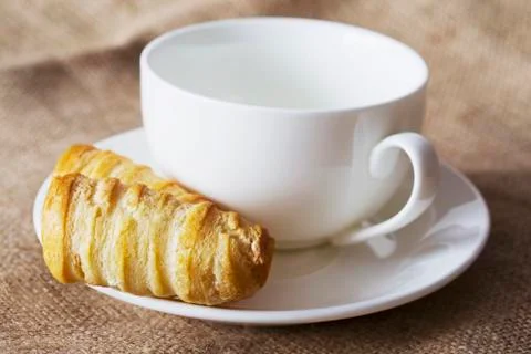 Cup and cake 库存照片