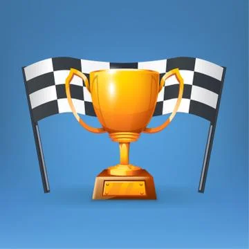 Cup and flag Stock Illustration