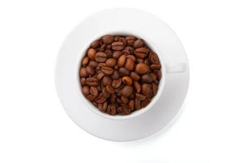 Cup and fried grain coffee Stock Photos