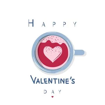 Cup and heart. Stock Illustration