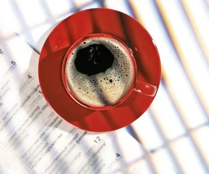 Cup And Paper Stock Photos
