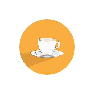 Cup and plate Stock Illustration