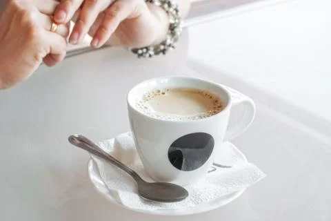 Cup of aromatic coffee. Stock Photos