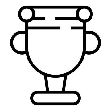 Cup award icon outline vector. Online training Illustrazione stock