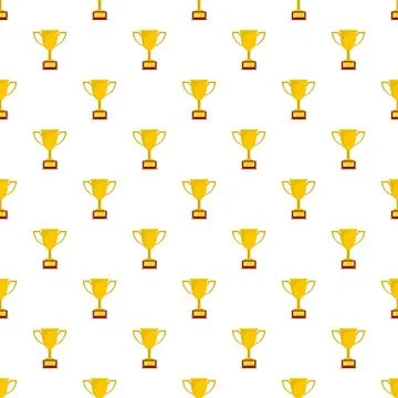 Cup award pattern seamless Illustrazione stock