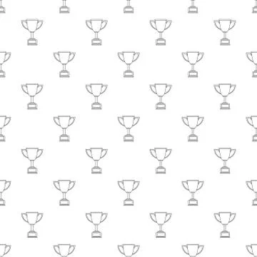 Cup award pattern vector seamless Illustrazione stock
