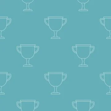 Cup award pattern vector seamless Illustrazione stock