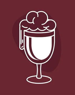 Cup of beer bubbles Stock Illustration