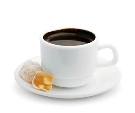 Cup of black coffee Stock Photos