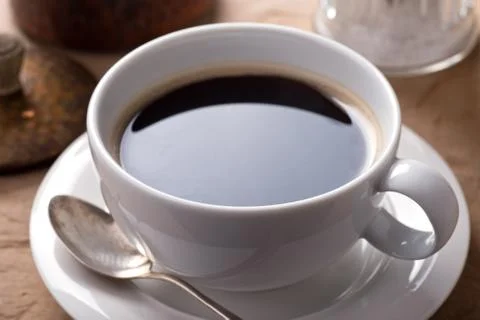 Cup of Black Coffee Stock Photos
