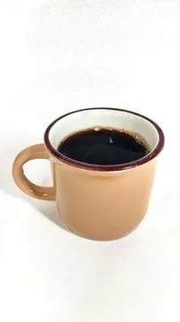 Cup of black coffee Stock Photos