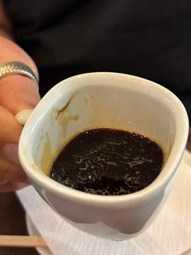 Cup of black coffee Stock Photos