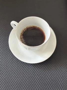Cup of black coffee Stock Photos