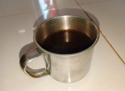 A cup of black coffee Stock Photos