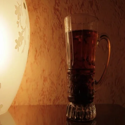 Cup of black tea 스톡 동영상 69396796