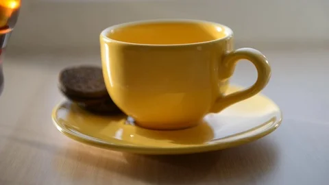 Cup of black tea Video stock 72623082