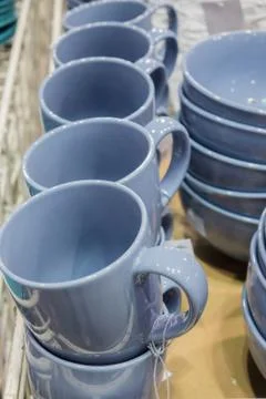 Cup  blue Stock Photos