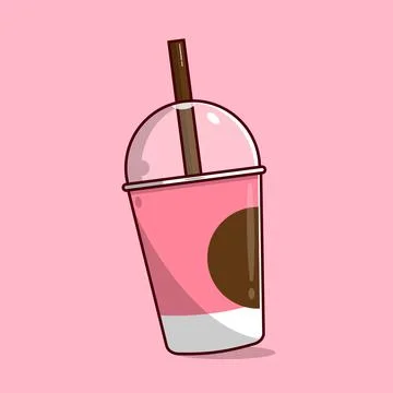 Cup of Boba Stock Illustration