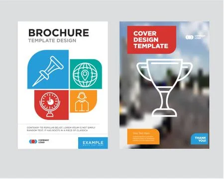 Cup brochure flyer design template Stock-Illustration