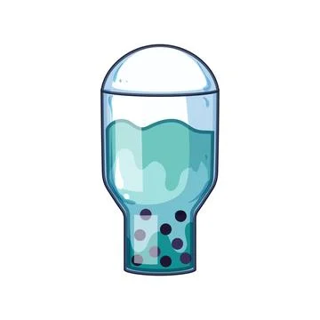 Cup bubble tea cartoon vector illustration Stock Illustration