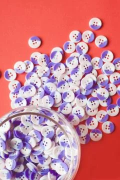 Cup of buttons Foto stock