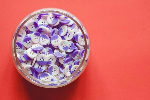 Cup of buttons Foto stock
