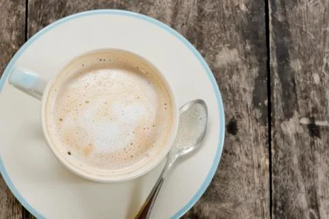 A cup of cafe latte Stock Photos
